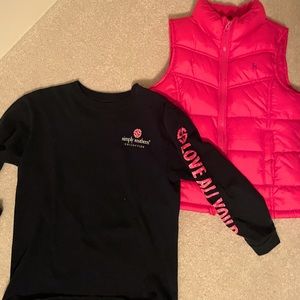 Girls shirt and a girls vest